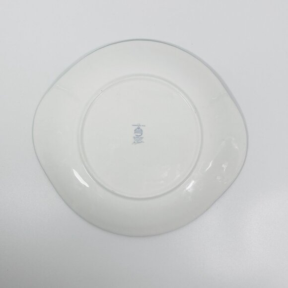 1993 Minton signed Haddon Hall Blue  Cake Plate  Bone China Made In  England - Picture 7 of 7